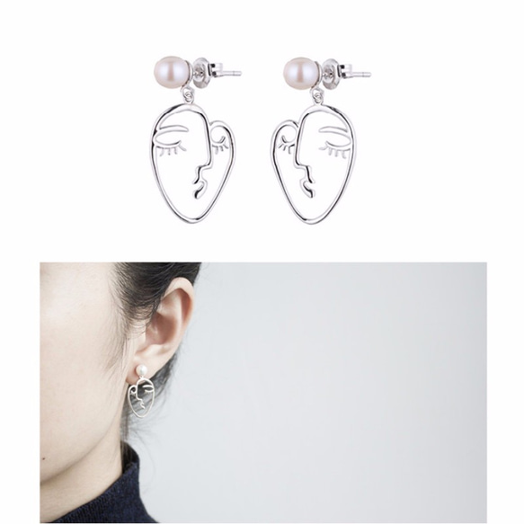 Picasso「The Dream」Silver Pearl Earring 4枚目の画像