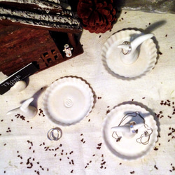 Ring Tree Jewelry Holder Set- Satin white 5枚目の画像