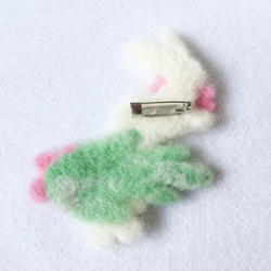 「暖かい心」 - ベンBengtiao小さなウサギのウールは、ブローチを感じました 4枚目の画像