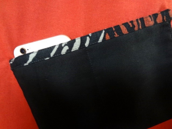 RiceBAG 和柄　渦巻き（赤系）：内ポケット付き 5枚目の画像