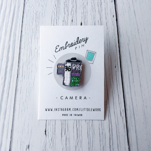 小さな刺繍バッジをLitt​​dlework  - カメラのネガ 3枚目の画像