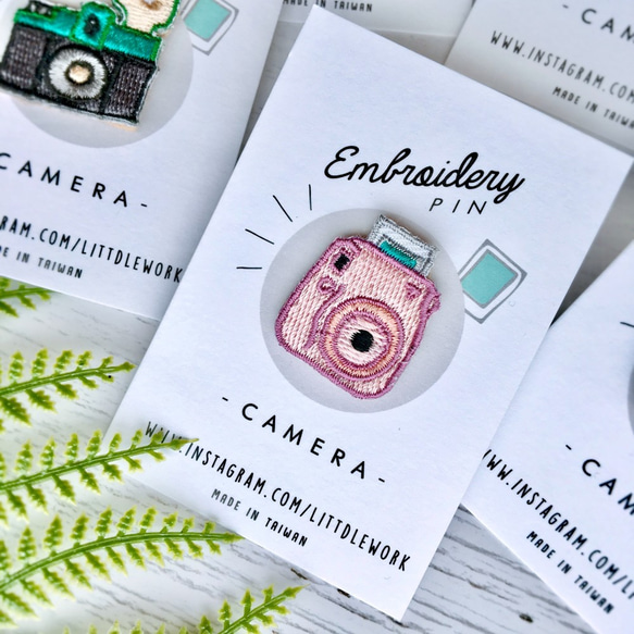カメラシリーズセット（5つのモデルのセット） - 小さな刺繍バッジLittdlework 7枚目の画像