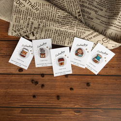 小さな刺繍バッジをLitt​​dlework  - 手パンチコーヒー 3枚目の画像