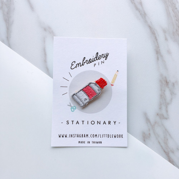 小さな刺繍バッジをLitt​​dlework  - 文房具セット（5つのモデルのセット） 2枚目の画像