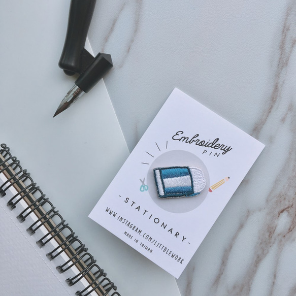 小さな刺繍バッジをLitt​​dlework  - 文房具セット（5つのモデルのセット） 5枚目の画像