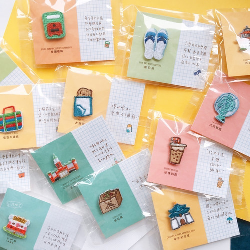 小さな刺繍バッジをLitt​​dlework - 真珠ミルクティー ワッペン