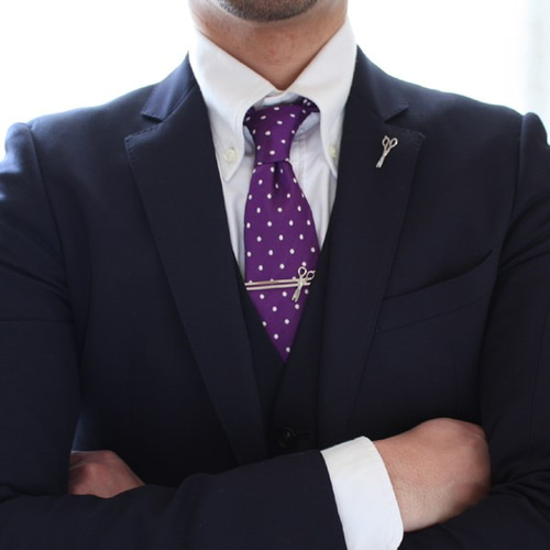 シザーネクタイピン M-80 【日本製】スーツ タイピン・カフス