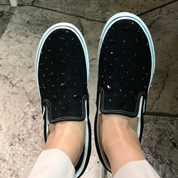 【送料無料】カスタムVansバンズ SLIP ON スリッポン スニーカー　受注製作 10枚目の画像