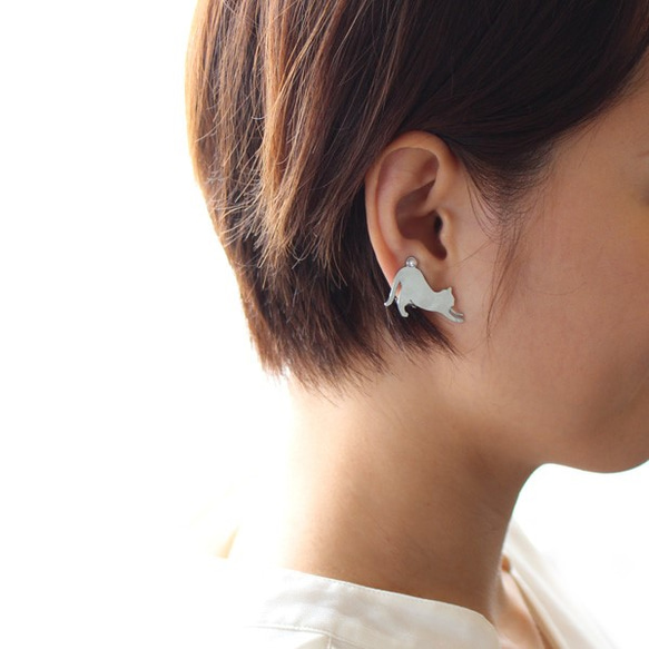 【免運費】【右耳用】追星貓耳夾（夾式耳環）（單耳出售）【日本製造】OP-212 第4張的照片