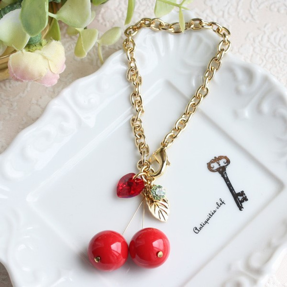 送料無料】BIGさくらんぼバッグチャーム/チェリー バッグチャーム
