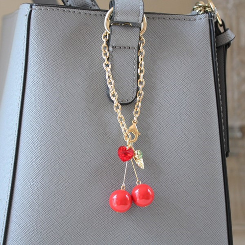 送料無料】BIGさくらんぼバッグチャーム/チェリー バッグチャーム