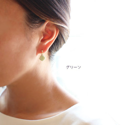 多彩貝殼單隻耳環/耳環【日本製】OP-253貝殼 第4張的照片