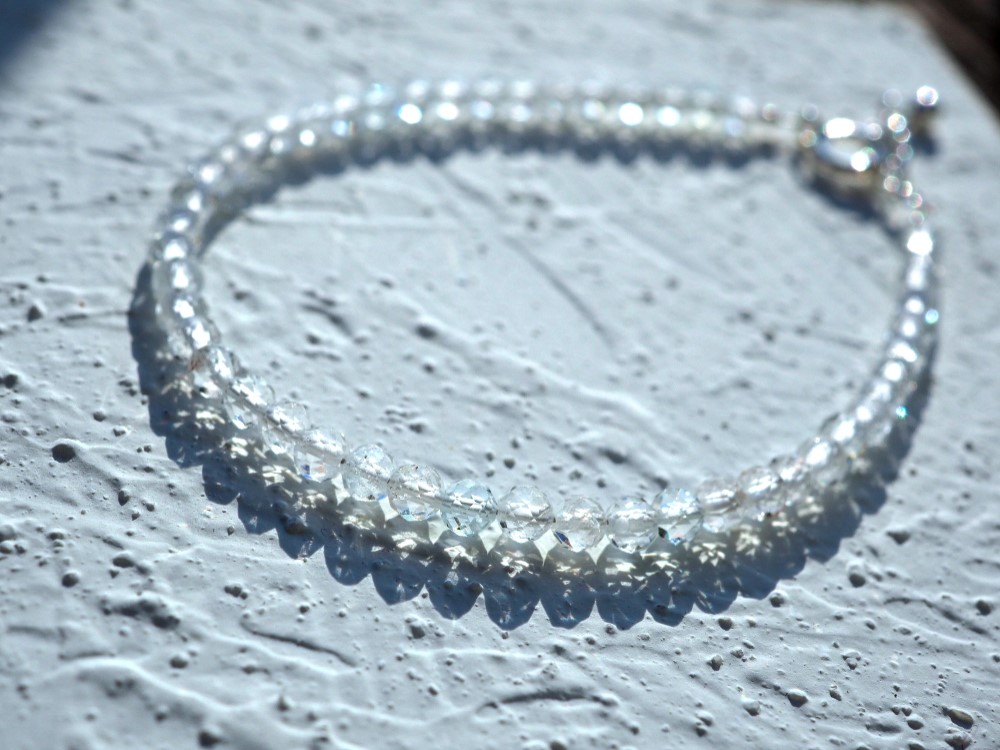 ホワイトトパーズのブレス　シルバー９２５