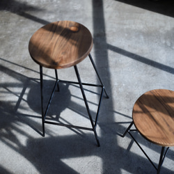 ほぞ組】木製スツール 座面幅30cm×高さ65cm 丸椅子 stool 椅子