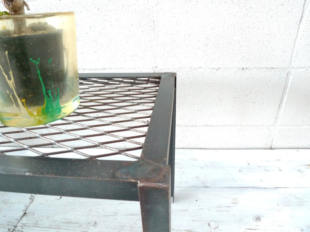 アイアンラック＊植物棚ボタニカルシェルフ玄関シューズラック＊アンティークDIYダイニングテーブル家具什器B