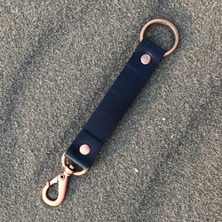 福爾摩斯 皮革鑰匙圈 /吊飾/ -海洋藍  客製化禮物 第4張的照片