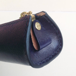 春日櫻開~皮革筆袋『湛藍色』Leather pen case INDIGO 第4張的照片