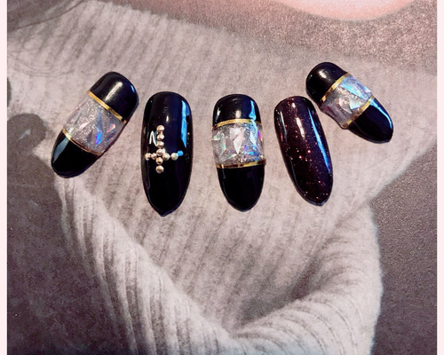 オーロラ&スタッズネイル ネイルチップ（つけ爪） 'oliNAIL 通販