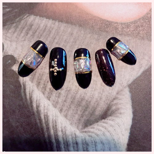 オーロラ&スタッズネイル ネイルチップ（つけ爪） 'oliNAIL 通販