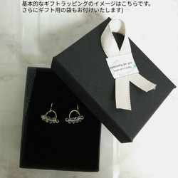 【14kgf・silver 925】薄緑トルマリン hammered circle spring  green 7枚目の画像