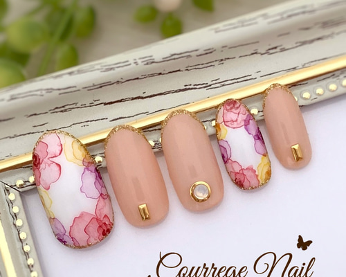 ボタニカルフラワーネイルチップ No.28 ネイルチップ（つけ爪