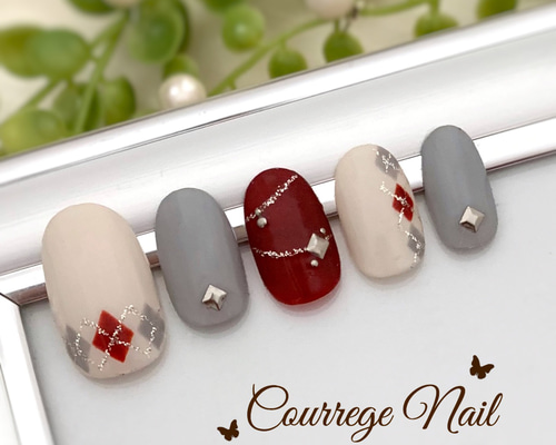 オーダー ネイルチップ N329》既成ネイルチップ24枚セット 紫 ヒョウ柄 レオパード オーロラ