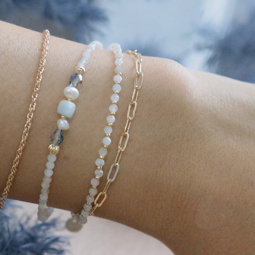☆展☆天使のブレスレット❀うるうるモルガナイト