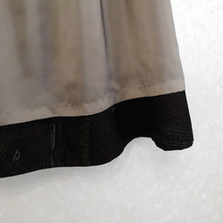 着物リメイク♪3着の紬で作ったシックなパッチスカート（裏地付き）丈７５ｃｍ 5枚目の画像