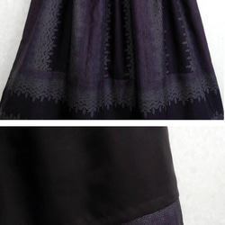 着物リメイク♪十日市紬で作った粋でシックなスカート（裏地付き）丈７８ｃｍ 4枚目の画像