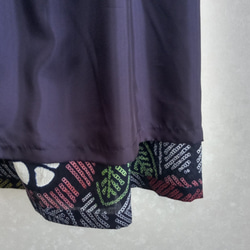 着物リメイク♪ちょっと長めの有松鳴海絞りで作ったシンプルなスカート☆裏地付き：８２ｃｍ丈 6枚目の画像