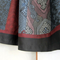 【4/3まで送料無料】着物リメイク♪６種類の大島紬でゴージャススカート（裏地付き） 4枚目の画像