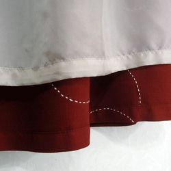 値下げしました☆★☆抽象柄銘仙と手織り紬のスカート（裏地付き） 5枚目の画像