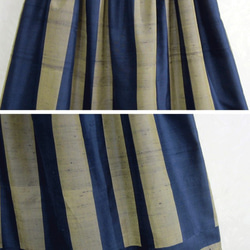 着物リメイク♪ストライプ柄の紬で大人スカート　丈７５ｃｍ（裏地付き） 3枚目の画像