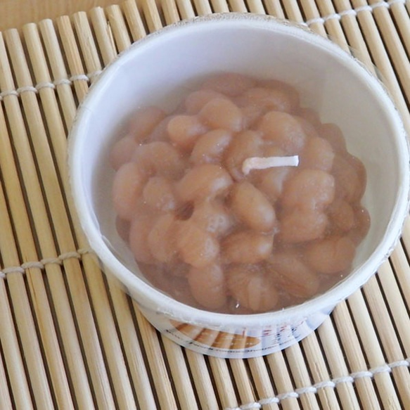 納豆キャンドル（カップ入り） 4枚目の画像