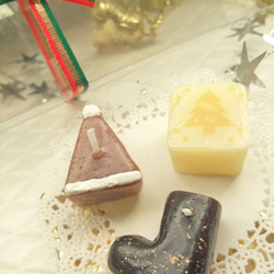 【お名前入れます♪】チョコレート型 キャンドルchristmasセット 2枚目の画像