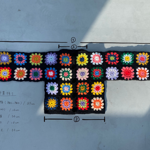 グラニースクエア キッズカーディガン【受注製作】 子供服 babyan 通販  