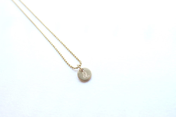 Horoscope sign-brass necklace-Leo 4枚目の画像