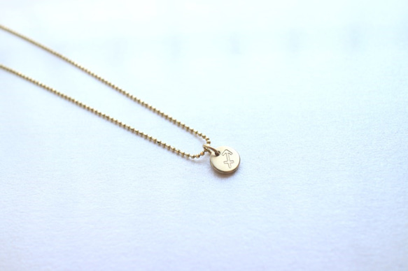 Horoscope sign-brass necklace-Leo 6枚目の画像