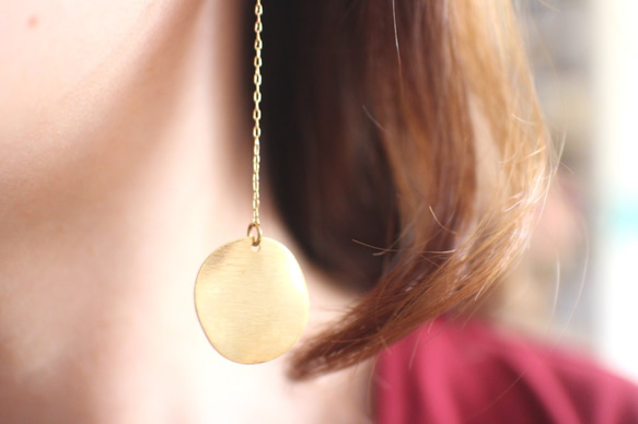 蔓-鋯石 黃銅耳環-可改夾 第5張的照片