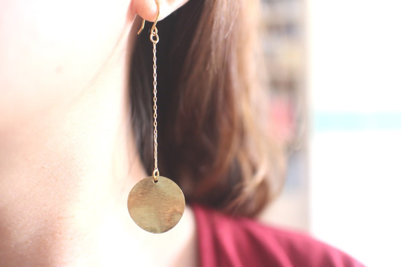 蔓-鋯石 黃銅耳環-可改夾 第8張的照片