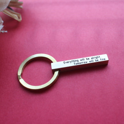 【交換禮物】-黃銅刻字鑰匙圈-鼓勵版 第4張的照片