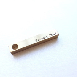 【情人節禮物】-客製化黃銅刻字鑰匙圈套組(2入) 第9張的照片