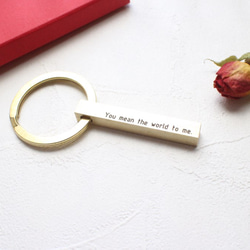 【情人節限定】-黃銅刻字鑰匙圈-甜蜜版 第8張的照片