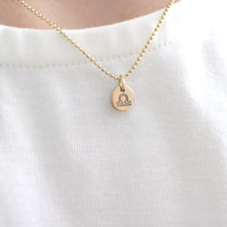 Horoscope sign-brass necklace-Libra 4枚目の画像