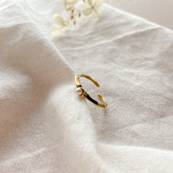 小浪漫-開口式黃銅戒指 第4張的照片