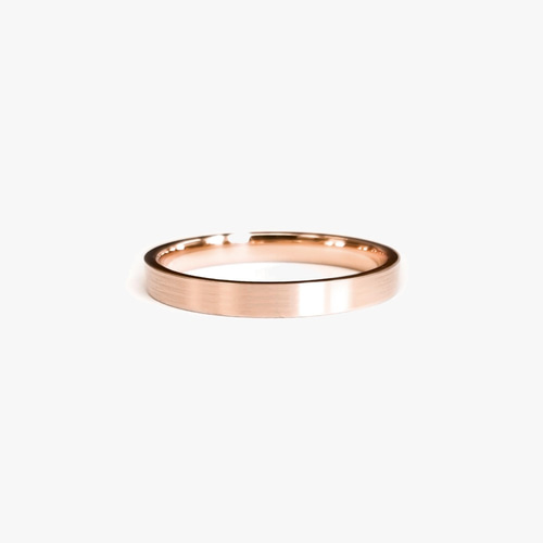 パンドラ　ゴールド ミニマリストリング ミニマリストマット 18K ローズゴールド、イエローゴールド
