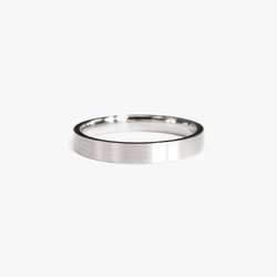 ミニマリスト マット 18K ローズ ゴールド プラチナ リング 3mm | 手作り結婚指輪ペア | 5枚目の画像