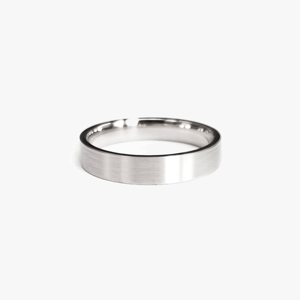 極簡霧面鉑金 PT950 戒指 5mm | 手工婚戒對戒 | 可訂製亮面 第2張的照片