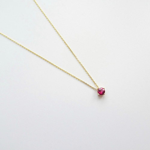 希少品大粒k18ピンク天然ルビー涙型ペンダント ゴールド 希少品大粒k18