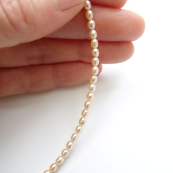蜜桃粉橘 米粒淡水珍珠 14Kgf 包金項鍊客製 | 可改為純銀 第3張的照片